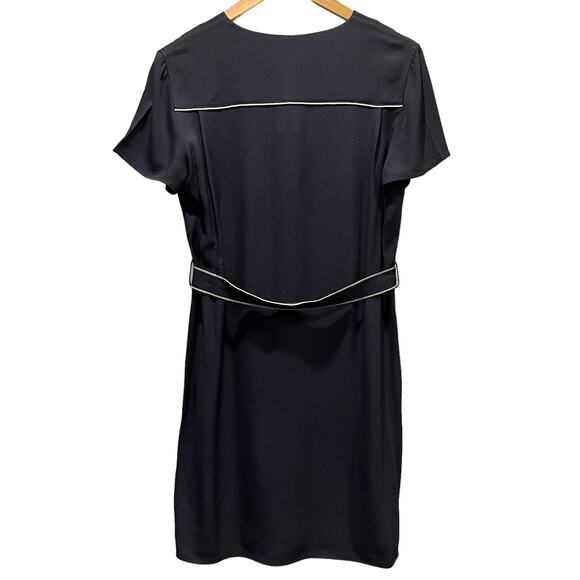 Rag & Bone NWT Black Tabitha Mini Dress Textured Twill Jacquard Button Waist S - Picture 2 of 9